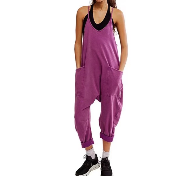 New! FP Movement Sleeveless Scoop Neck Ankle Length Patch Pocket Hot Shot Onesie - Picture 4 of 4